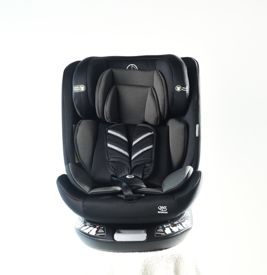 Burbay 360 Isofix Car Seat - G410 - Black & Grey