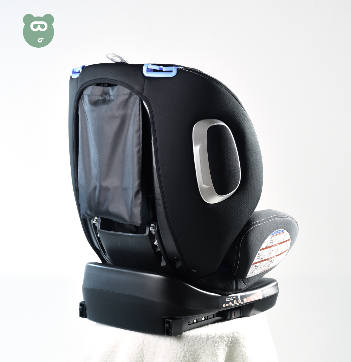 Burbay 360 Car Seat Isofix Black3