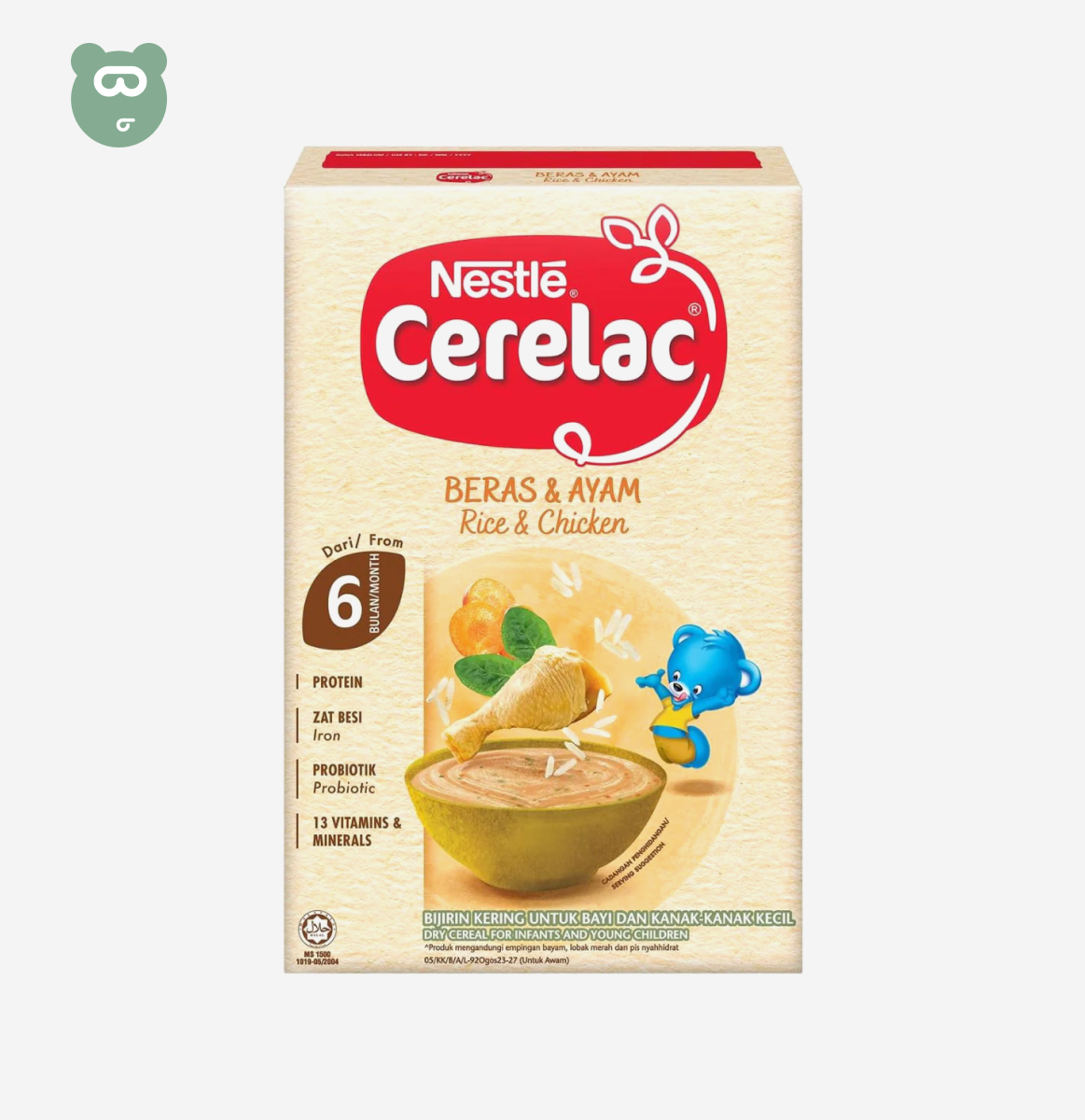 Nestle cereal rice & chicken 6m+