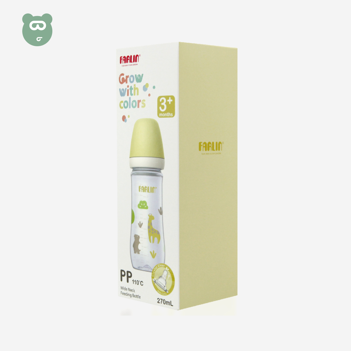 Farlin PP WN Feeding Bottle 270ml Yellow