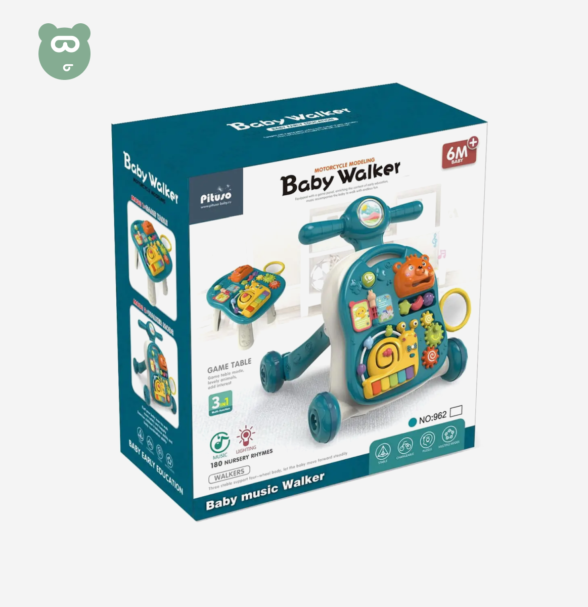 4 in 1 Baby Music Walker