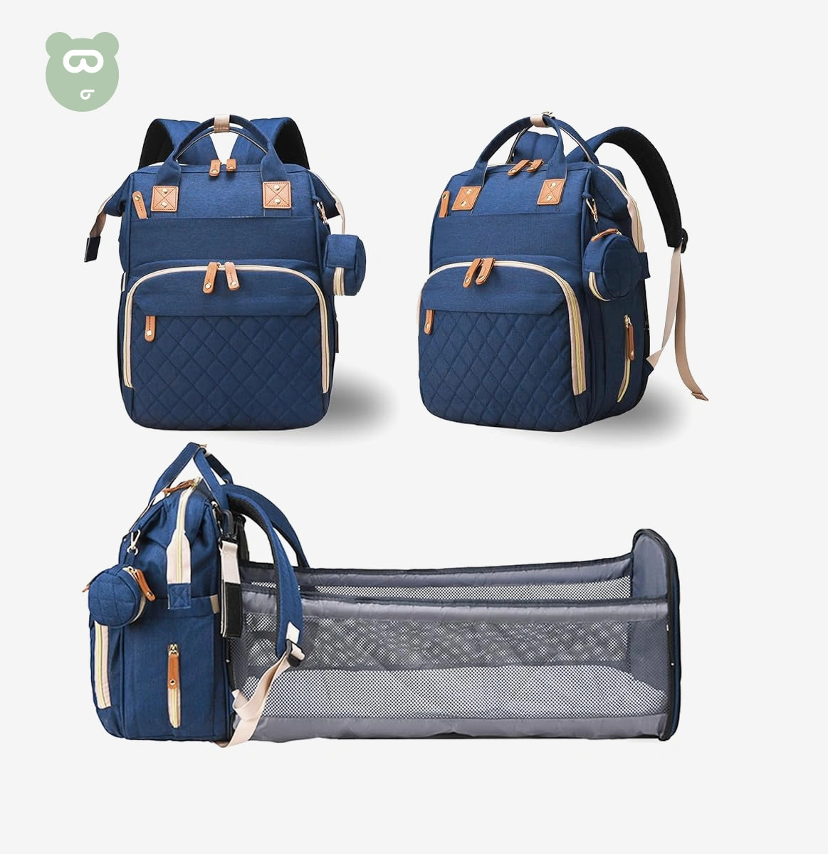 3 in 1 Diaper Bag Blue