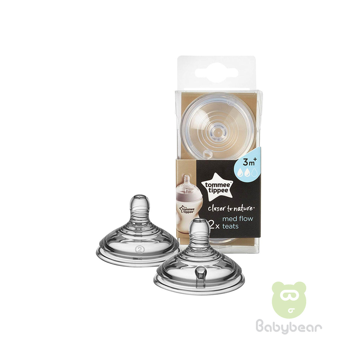 TommeeTippee Closer to Nature Med Flow 3m+ Teats