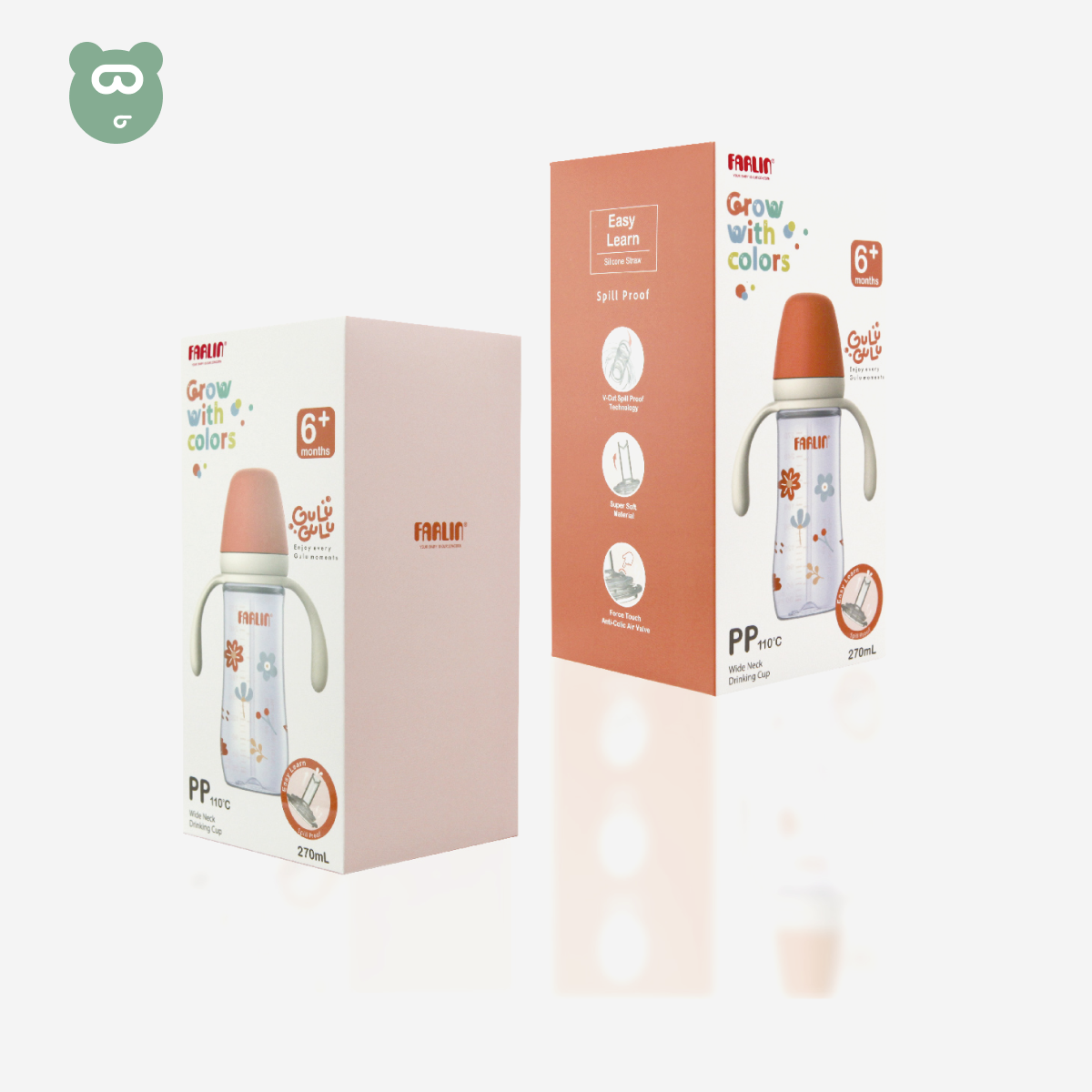 Farlin Drinking Cup Pink 240ml