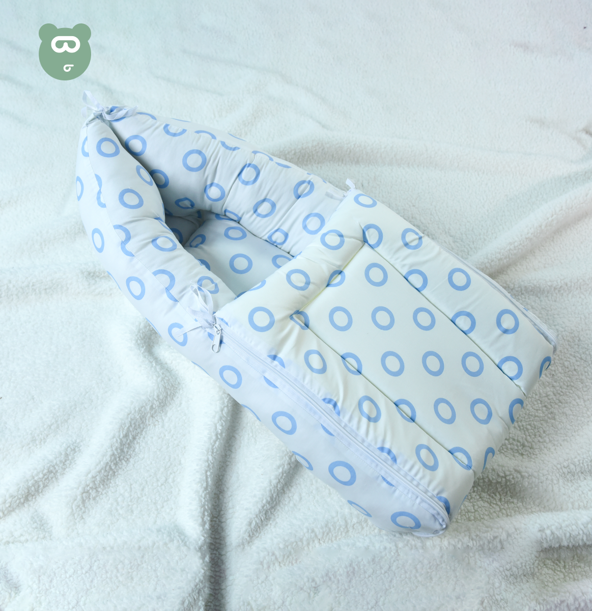 Baby Sleeping Bag - Printed - Blue Rings