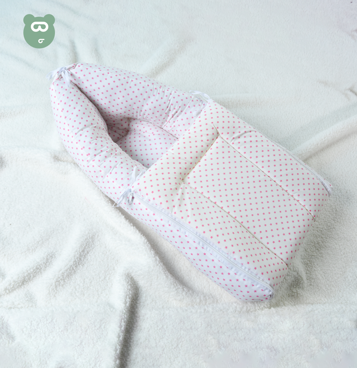 Baby Sleeping Bag - Printed - Pink Stars