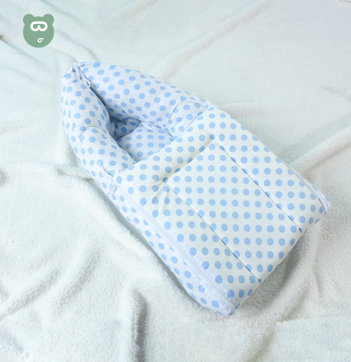 Baby Sleeping Bags - Printed - Blue Polka Dots