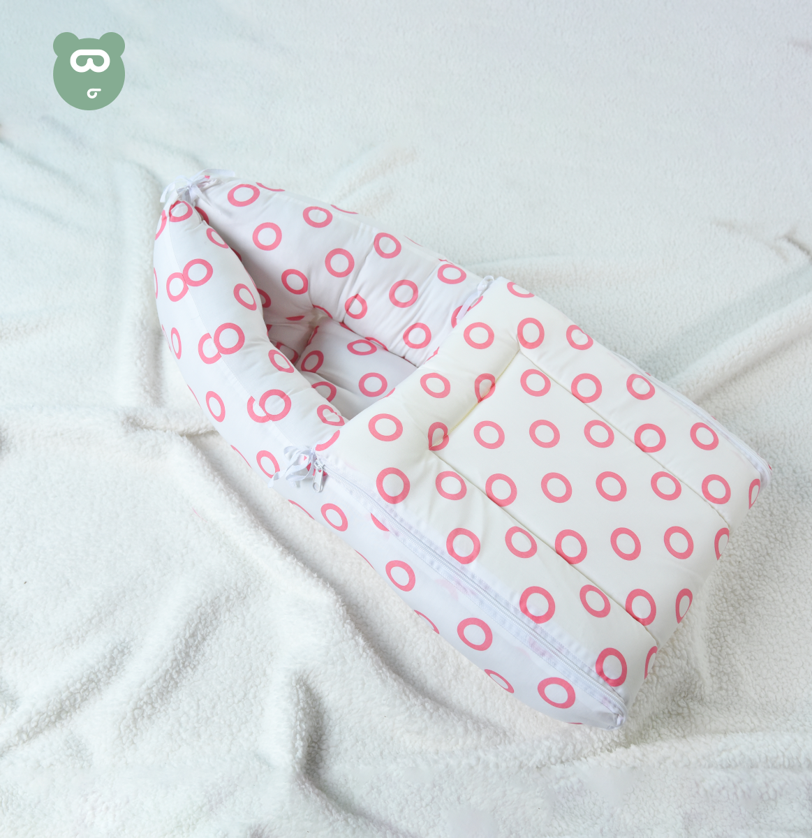 Baby Sleeping Bag - Printed - Pink Rings