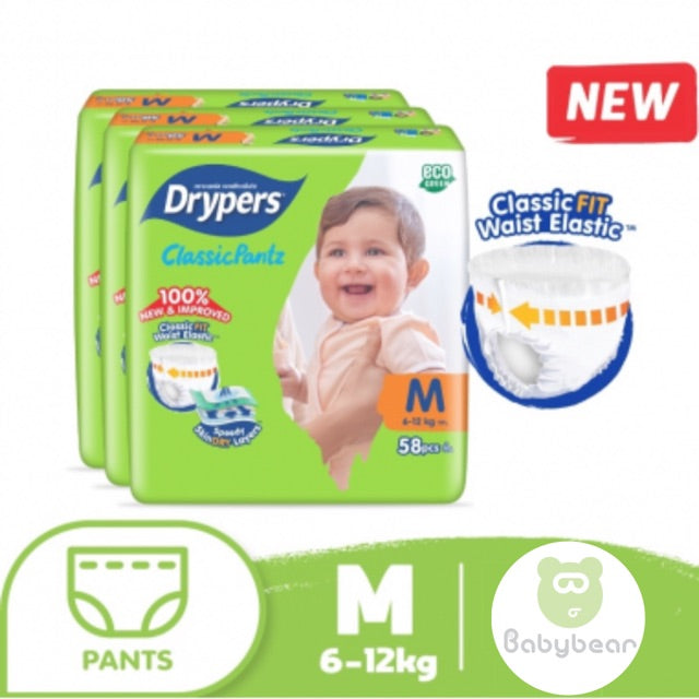 Drypers classic pants M 6-12kg 58pcs