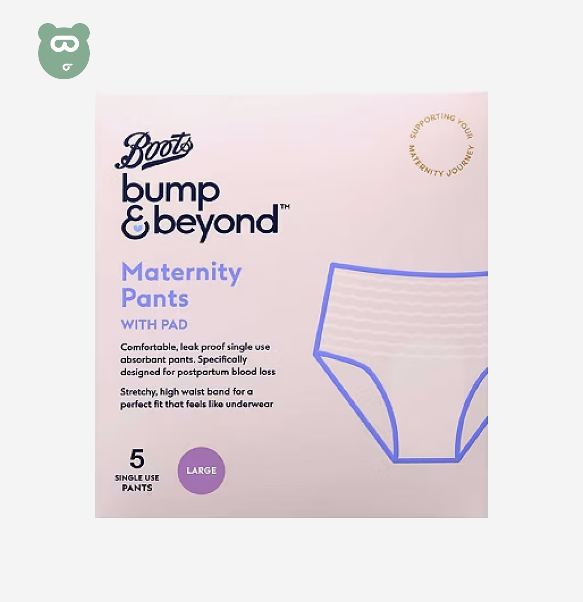 Bump & Beyond Maternity Pants with Pad 5pcs - Large
