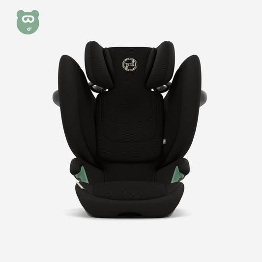 CYBEX Gold Solution G2 Comfort Car Seat – Moon Black | Foldable Booster Seat for 3–12 Years