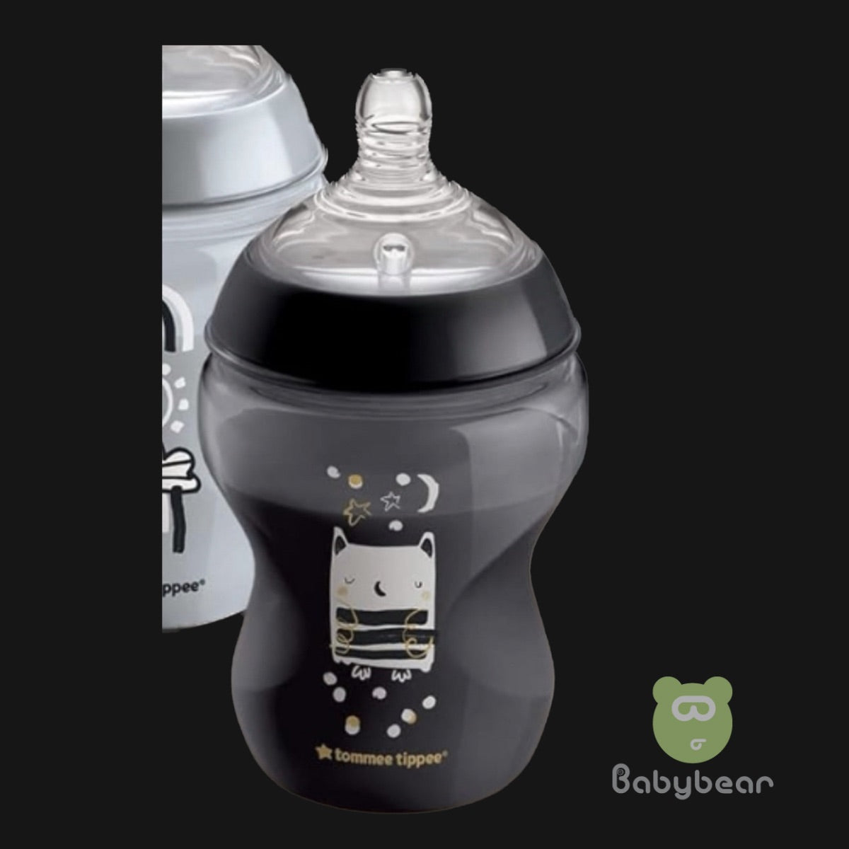 Tommee Tippee 0m+ 260ml Single Milk Bottle -Black