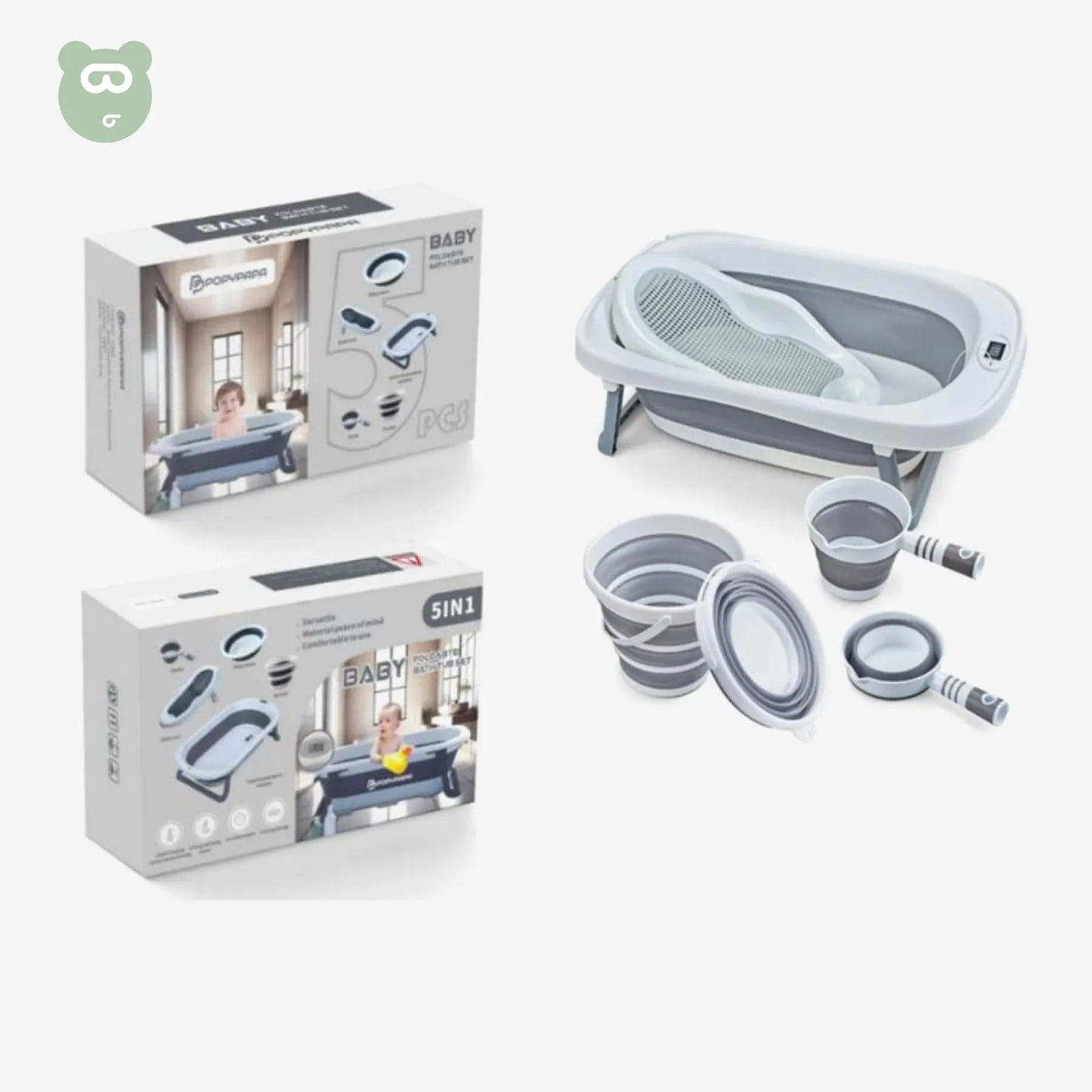 5 in 1 Foldable Bath Tub Set