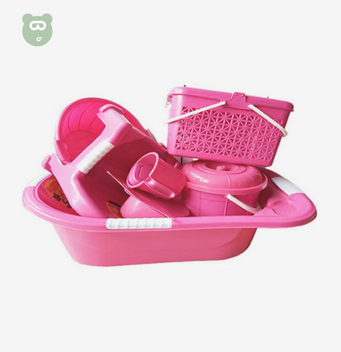 7 in 1 Bath Tub Set - Pink