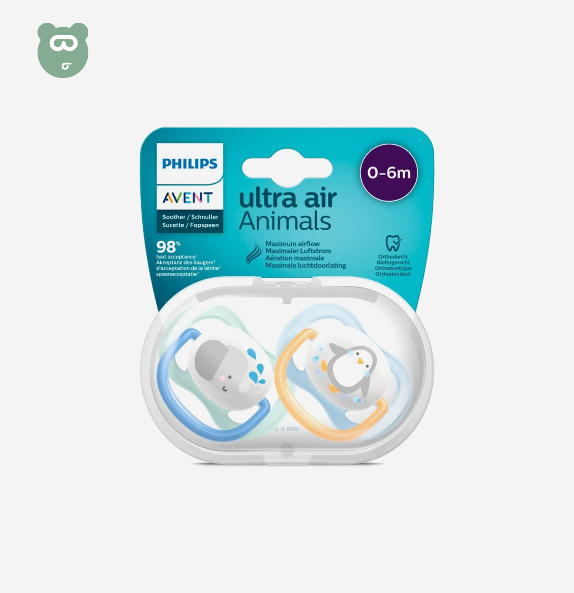 Avent Ultra Air Animals Soother 0-6m