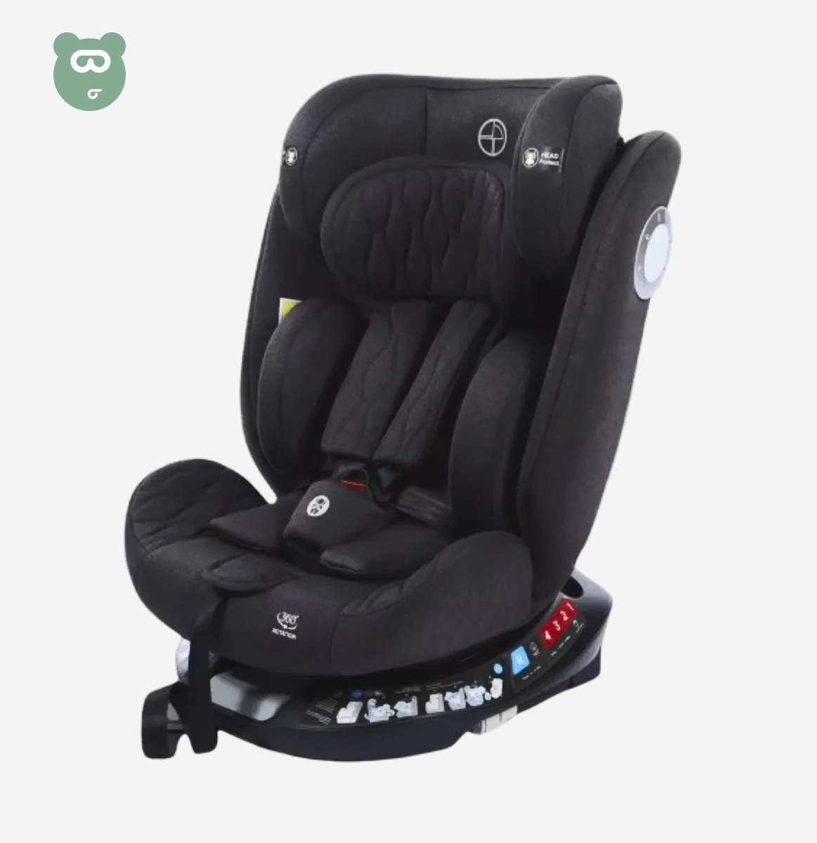 බර්බේ ළදරු කාර් ආසනය කළු