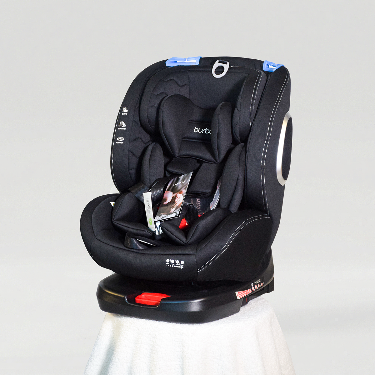 Buraby 360 Car Seat Isofix Black3