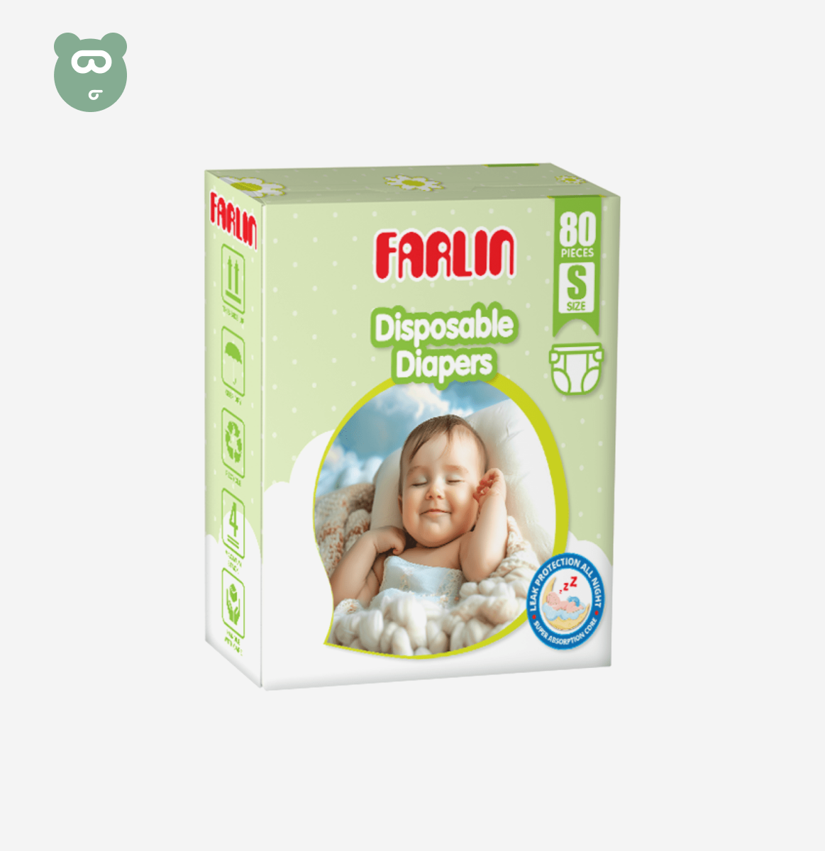 Farlin Baby Diapers S 80Pcs