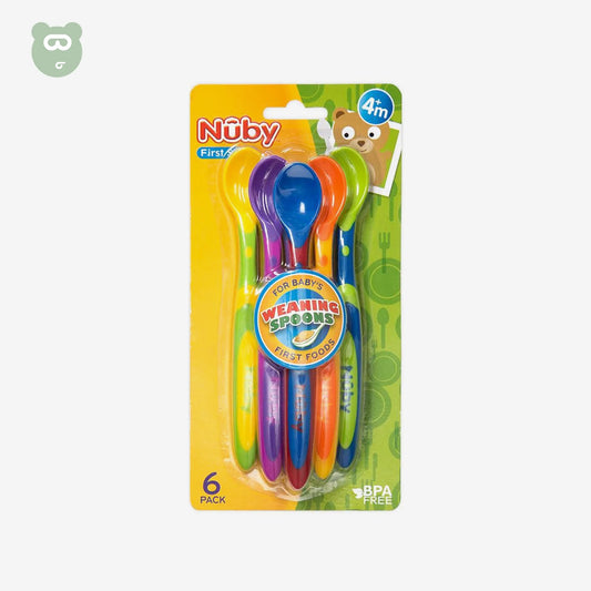 Nuby Weaning Spoons 6pk 4m+