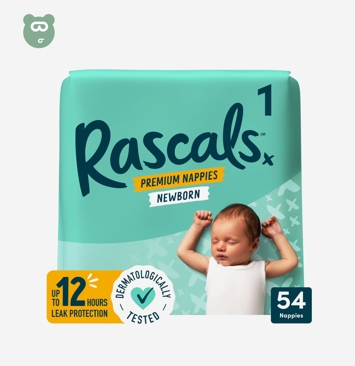 Rascals Premium Baby Diapers Size 1 - 54