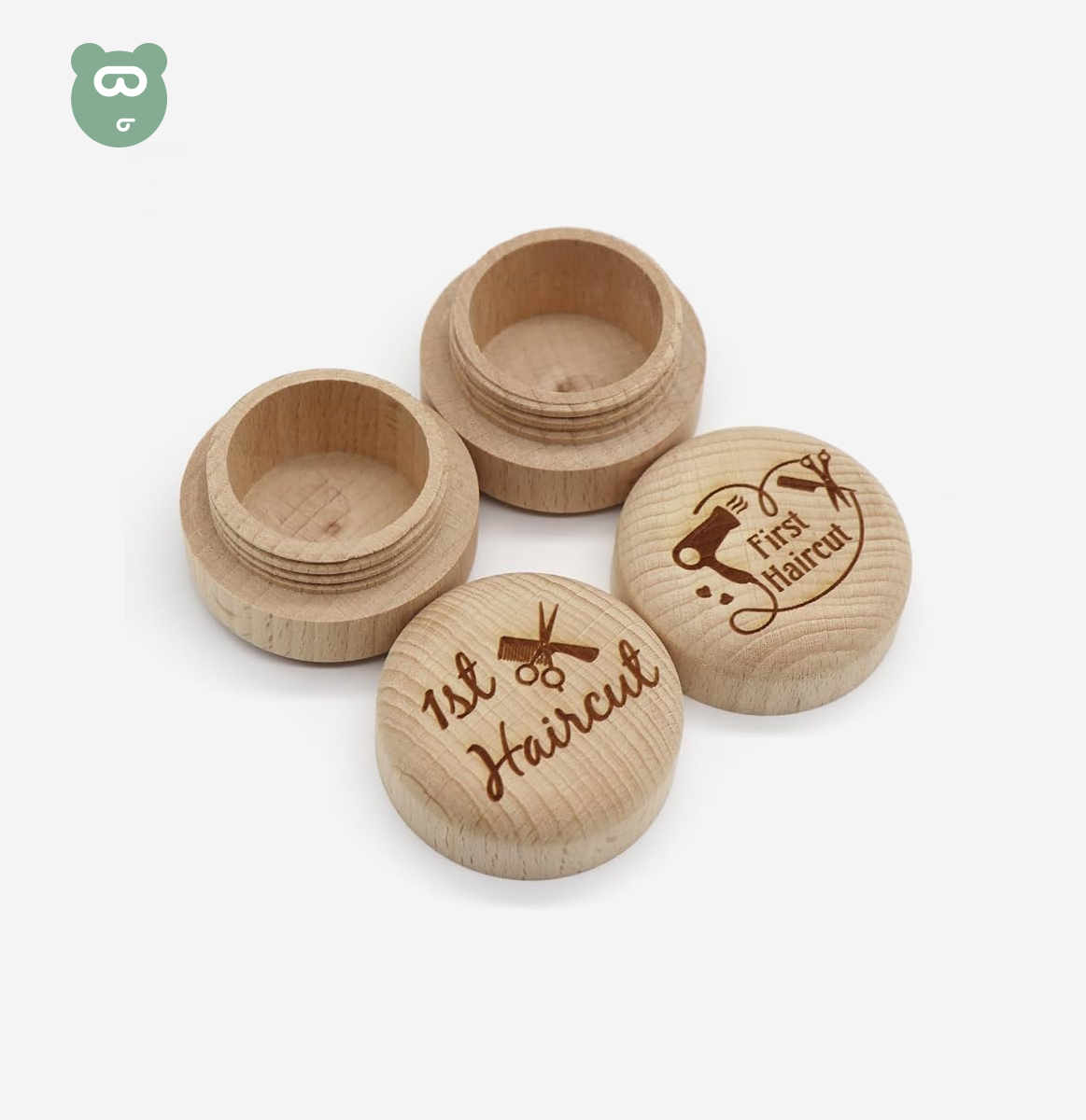 Wooden First Haircut Box