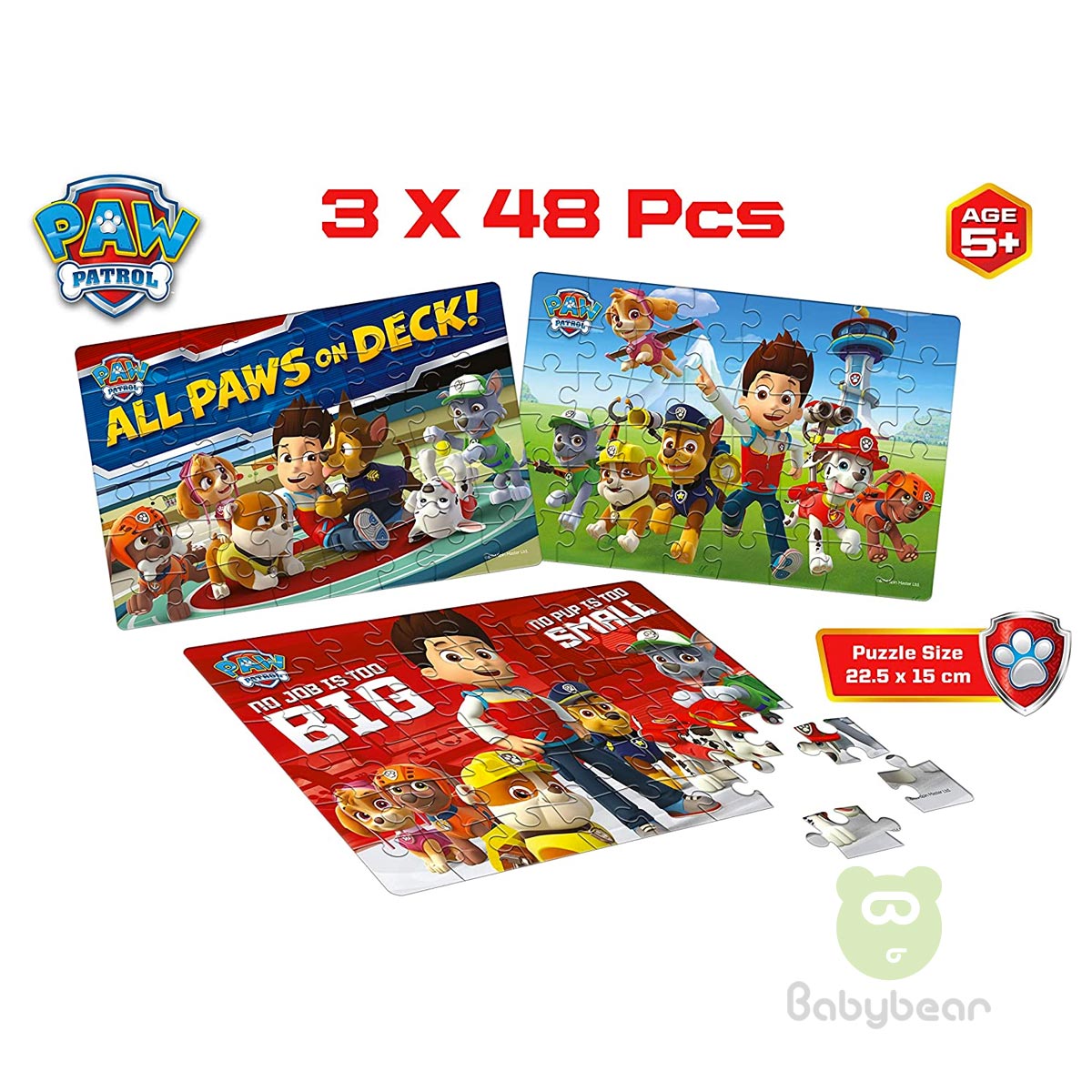 All Paws on Deck Puzzle 3 x 48pc
