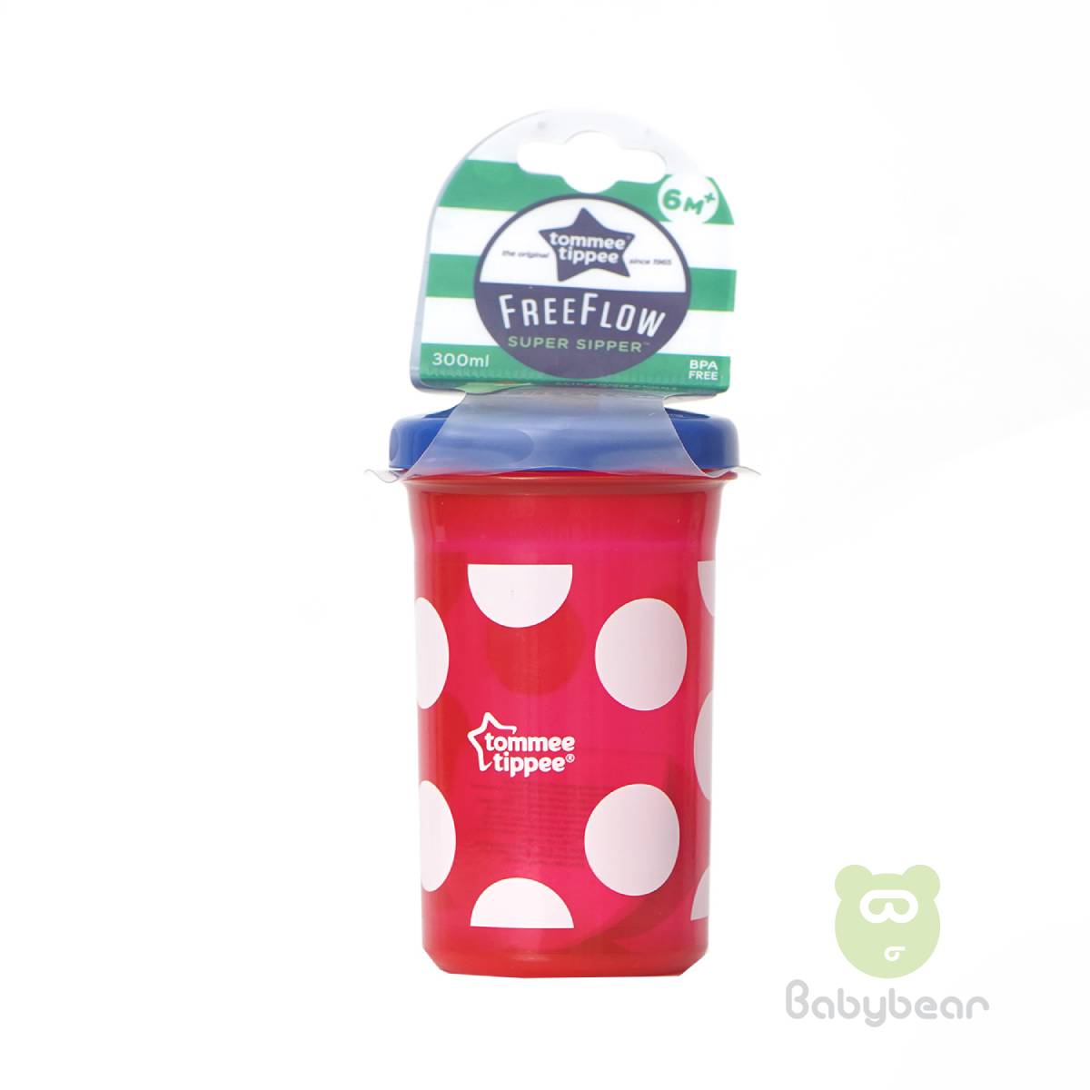 Tommee Tippee FreeFlow Super Sipper Red Polka Dots