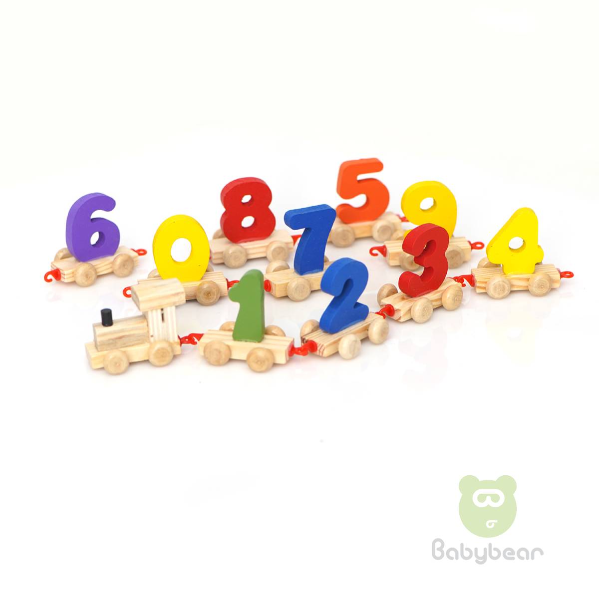 Children's 0-9 Counting Wooden Train Set