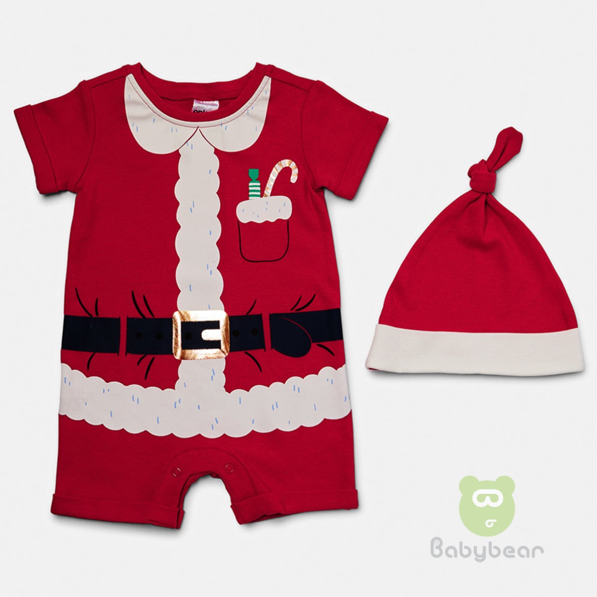Christmas Romper Set Santa-Ages 12-18m
