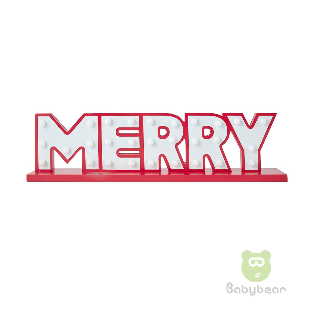 Battery Operated Christmas Light Up Merry Sign