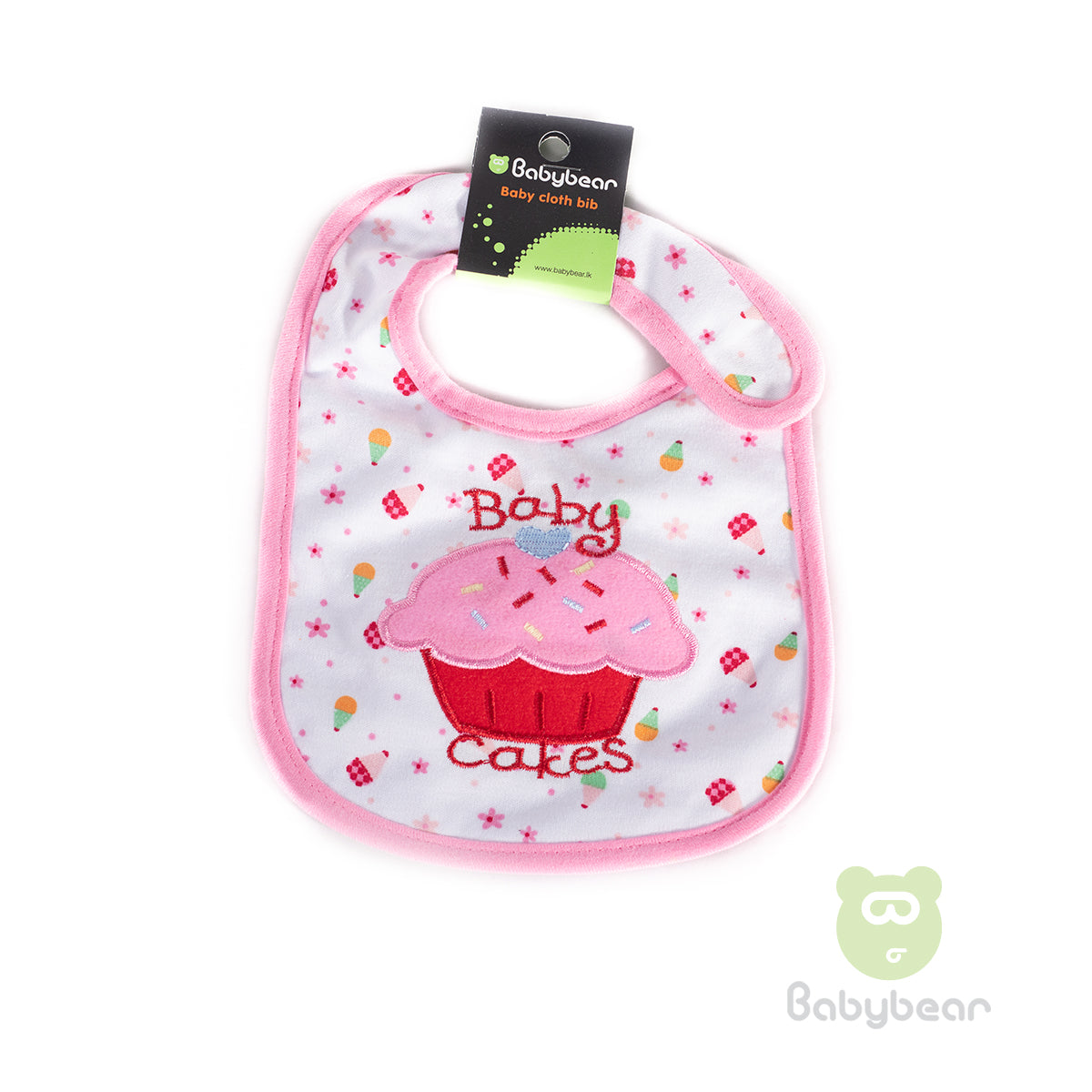 Babybear Cloth Bib Pink Cupcake