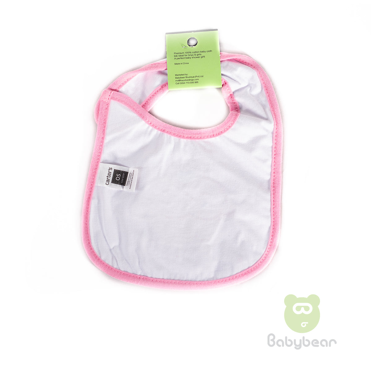 Babybear Cloth Bib Pink Cupcake