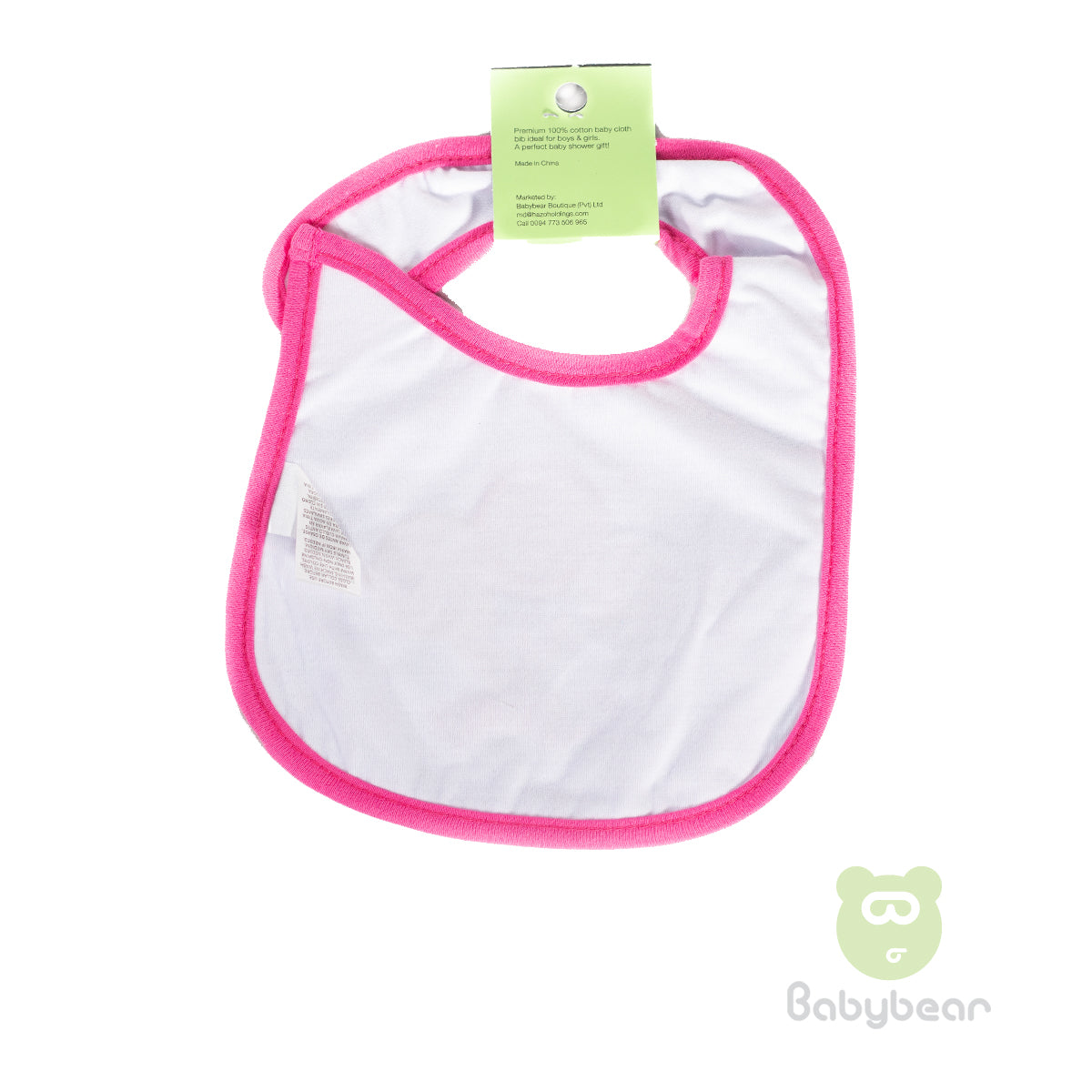 Babybear Cloth Bib Pink Flowers
