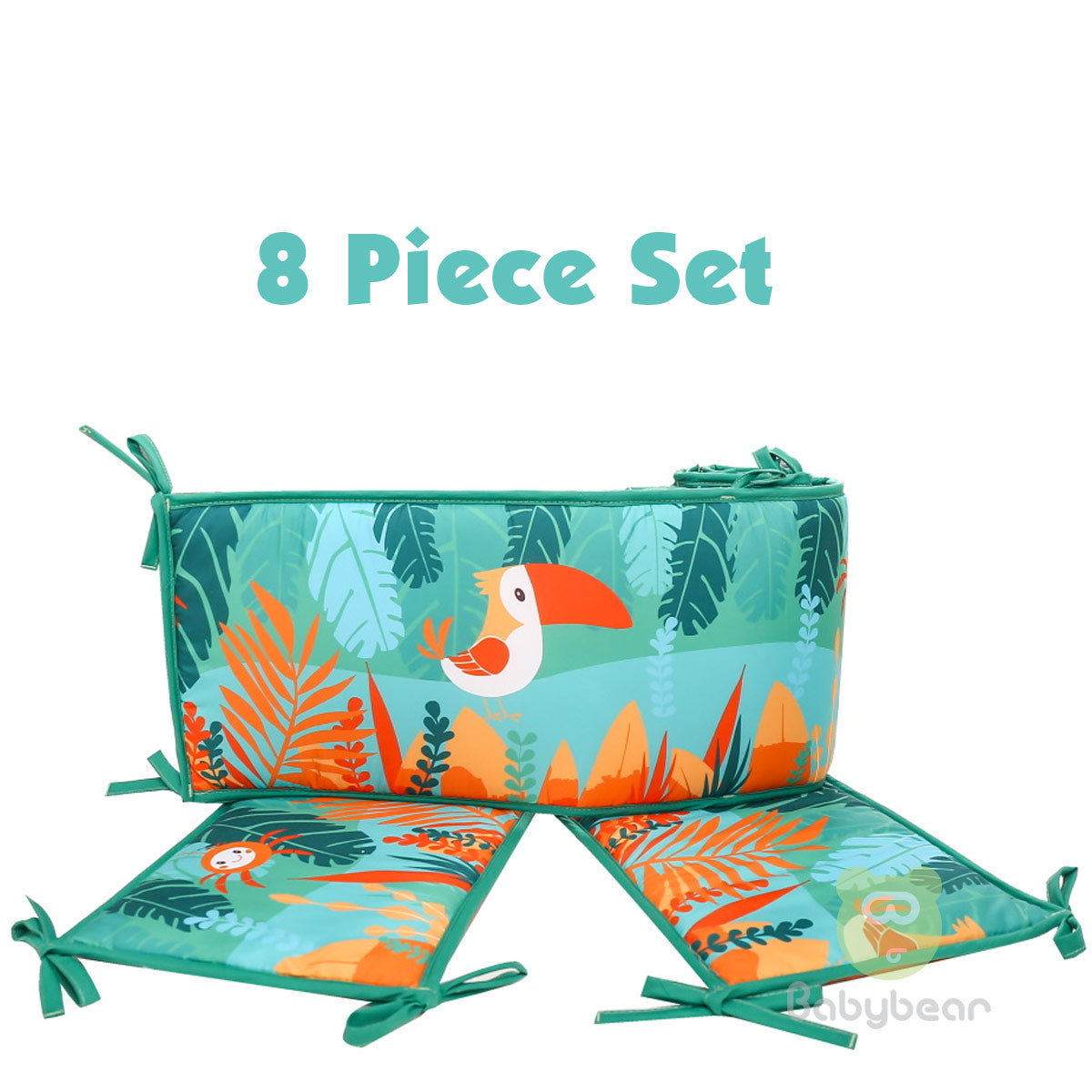 Baby Bedding Set 8 Pcs - Lion Jungle Theme
