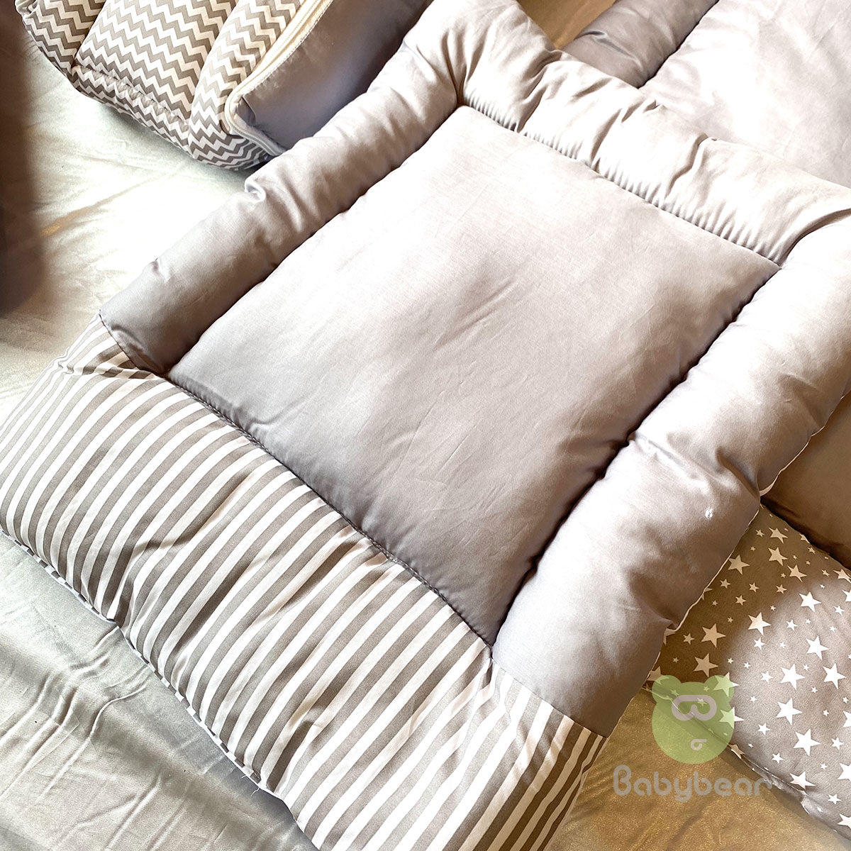 7 in 1 Baby Bedding Set - Stripes and Waves