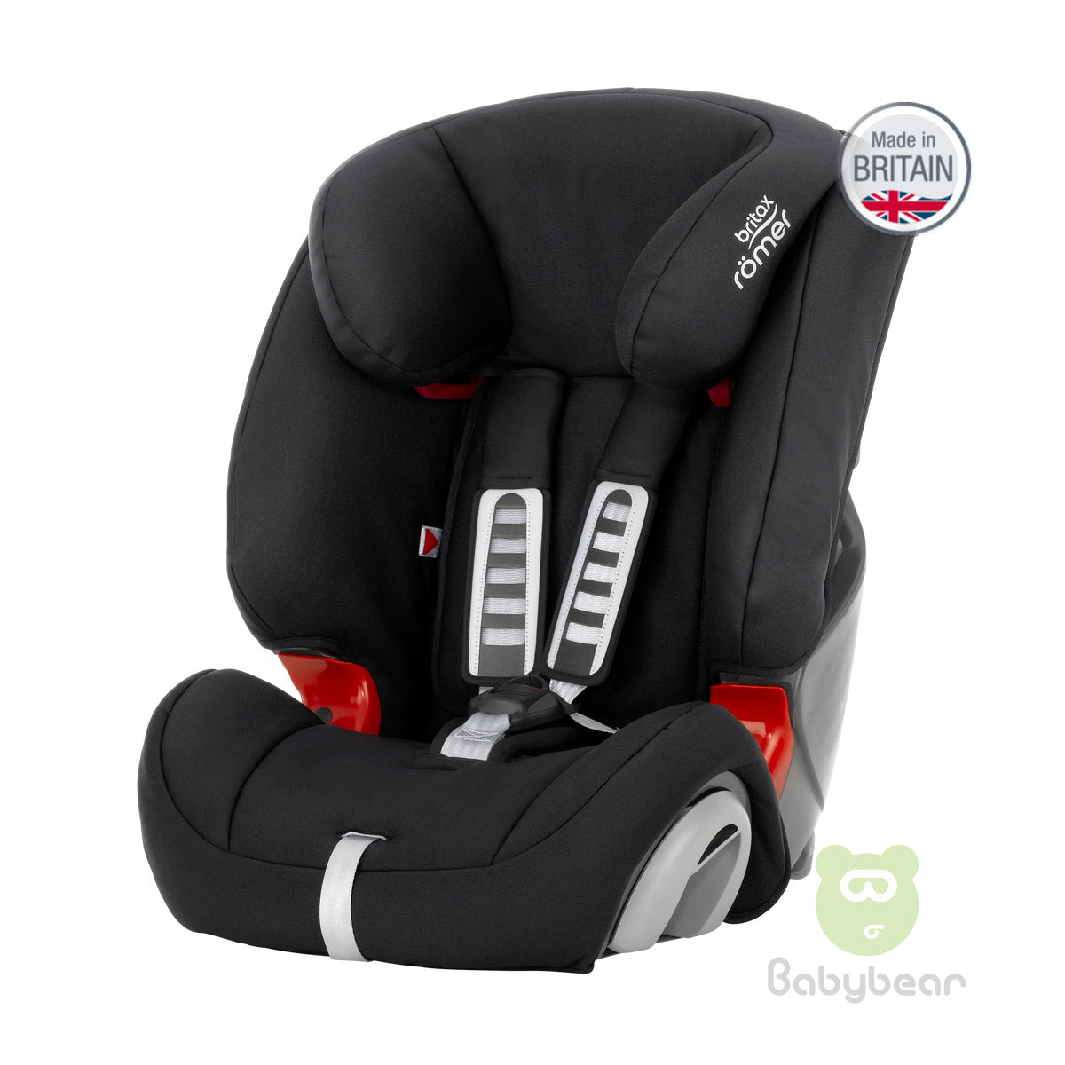 Britax Romer EVOLVA 1-2-3 (Black) Made in UK Baby Car Seat