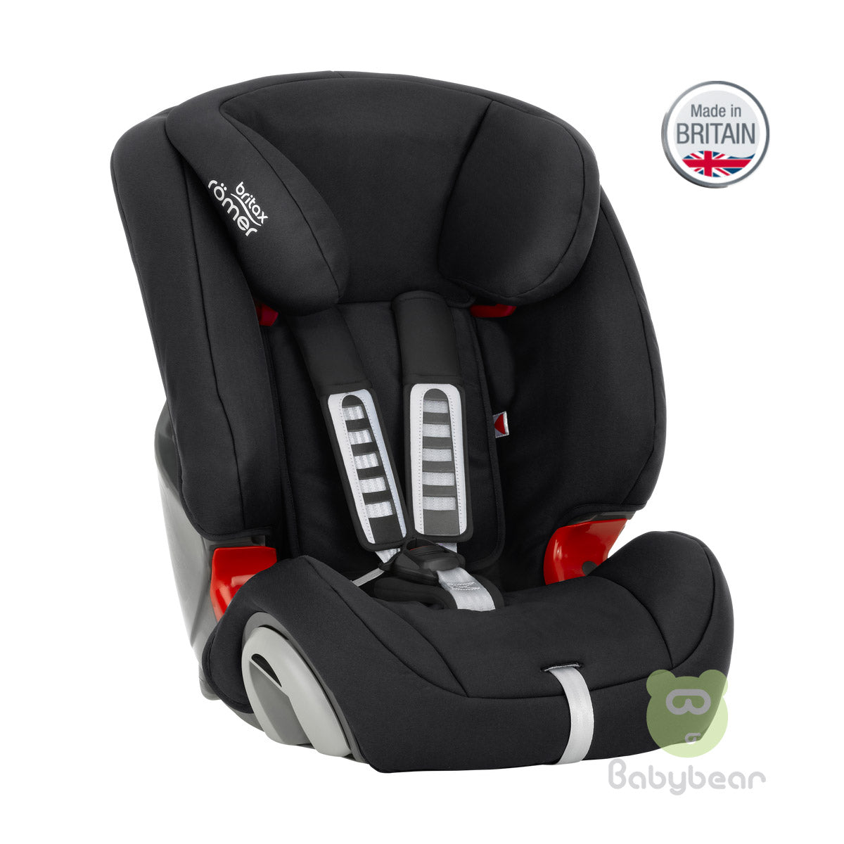 Britax Romer EVOLVA 1-2-3 (Black) Made in UK Baby Car Seat