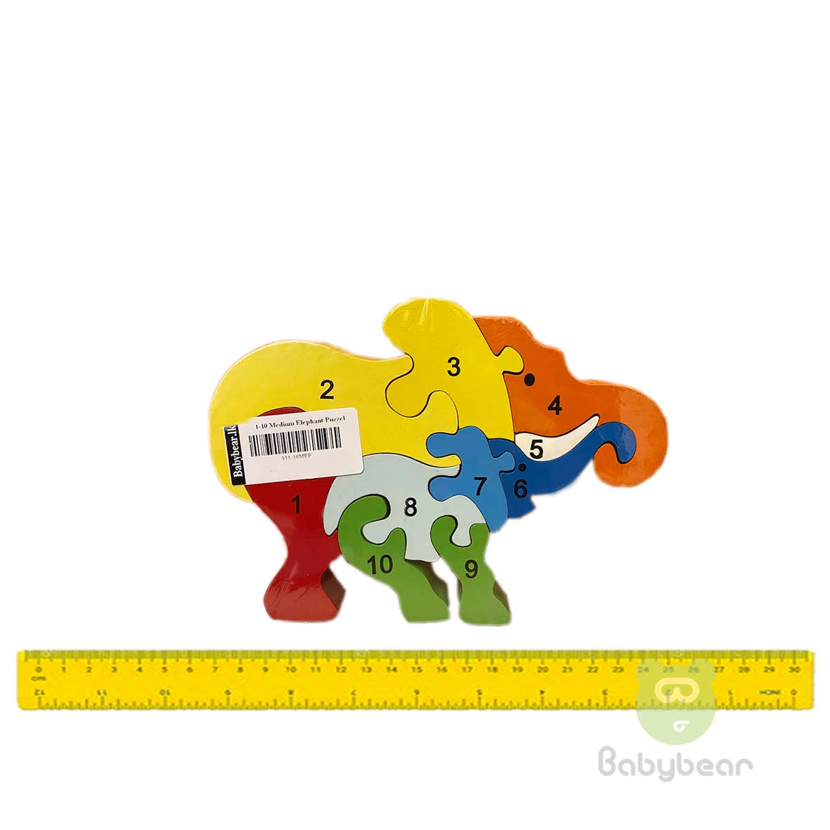 Wooden Medium Elephant Puzzle 1- 10