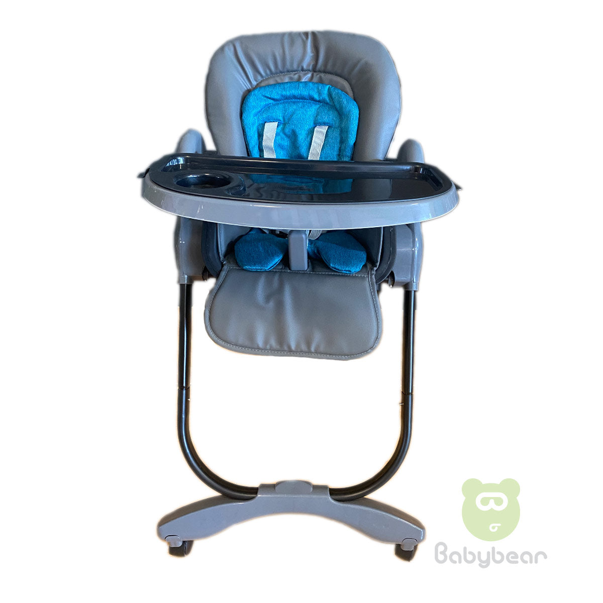 Teal Grey Baby Feeding Chair