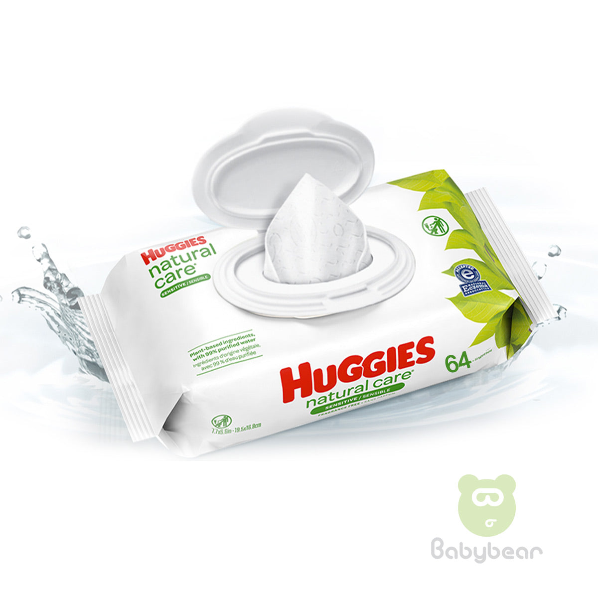 Huggies Natural Care Sensitive Baby Wipes 64 - Baby Wipes in Sri Lanka