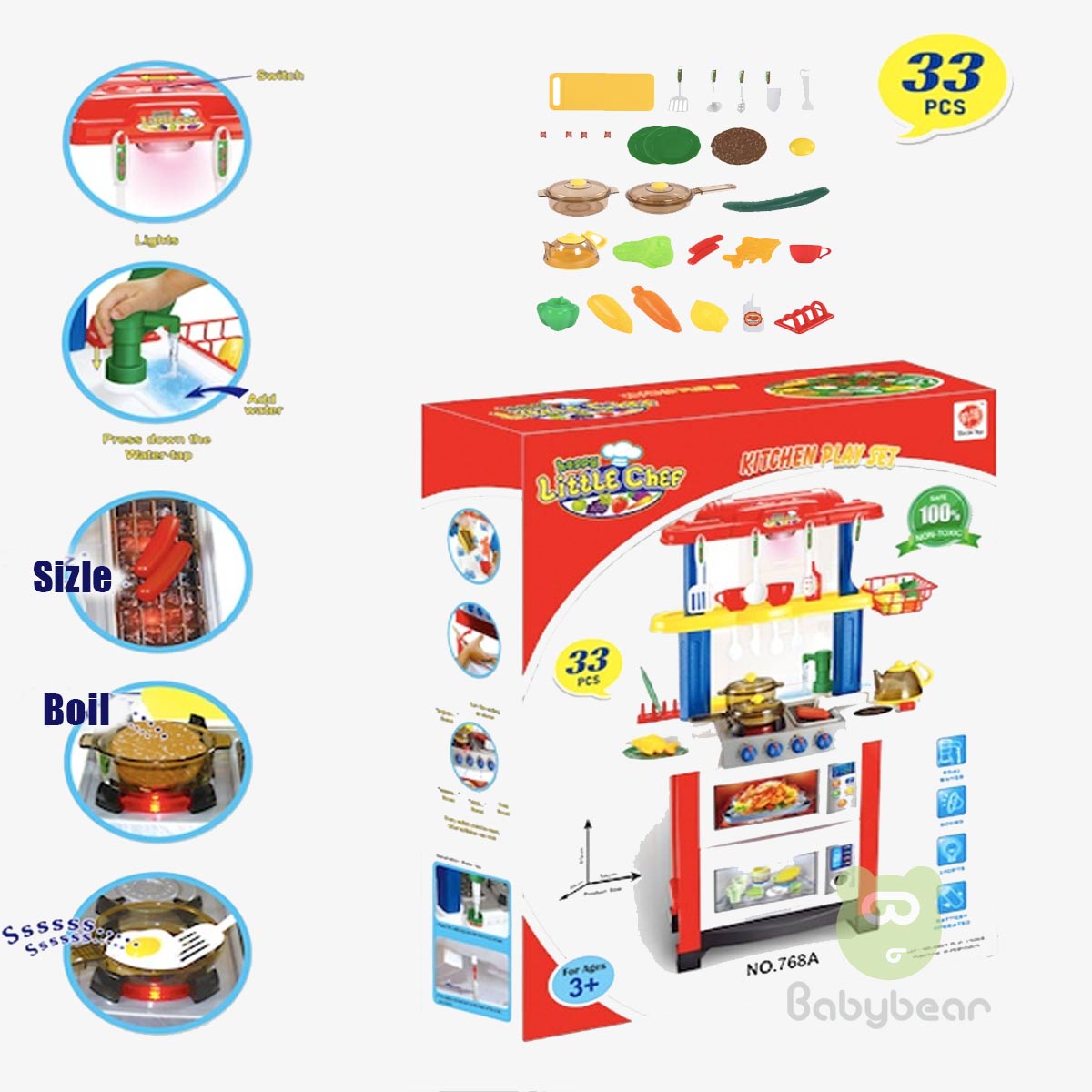 Play Kitchen Set for Little Chefs