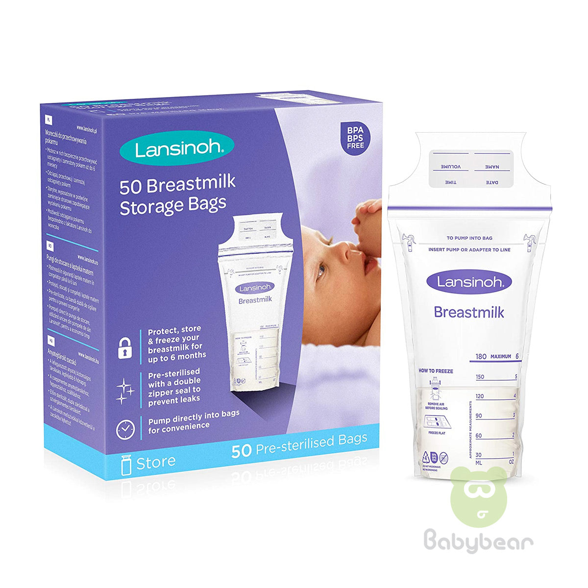 Lansinoh Breast Milk Storage Bags 50 Pc