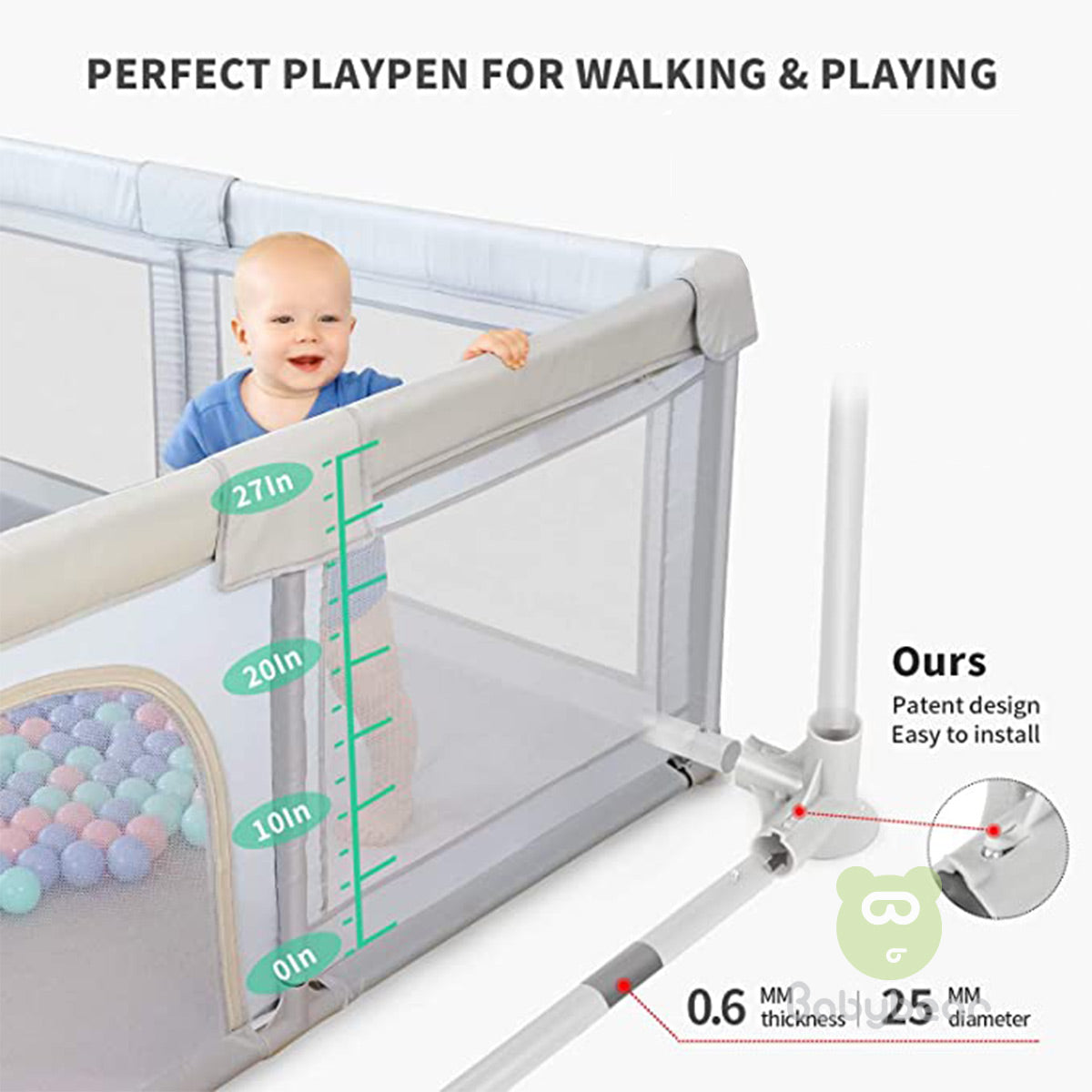 Playpen with 50 Balls & Travel Bag
