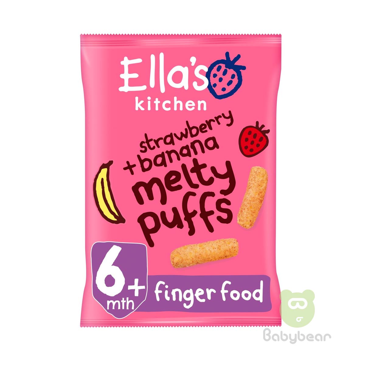 Ellas Kitchen Melty Puff Strawberry and Banana Baby Food