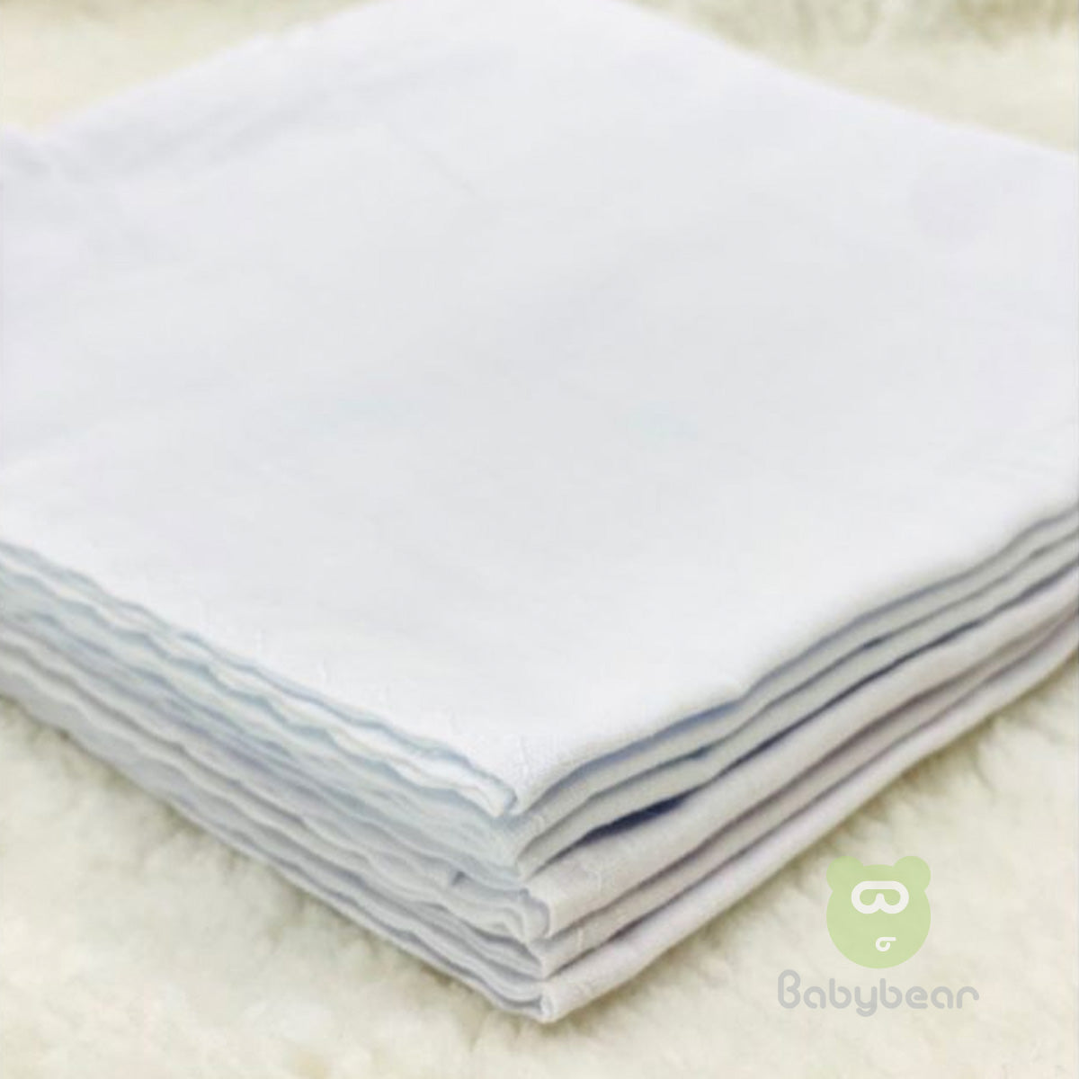 Nappy 22X22 (6Pc) Full White Babybear®