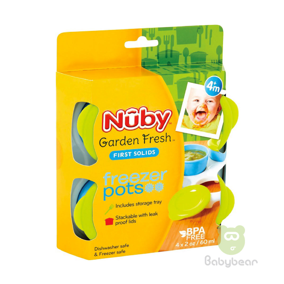 Nuby Freezer Pots 4m+