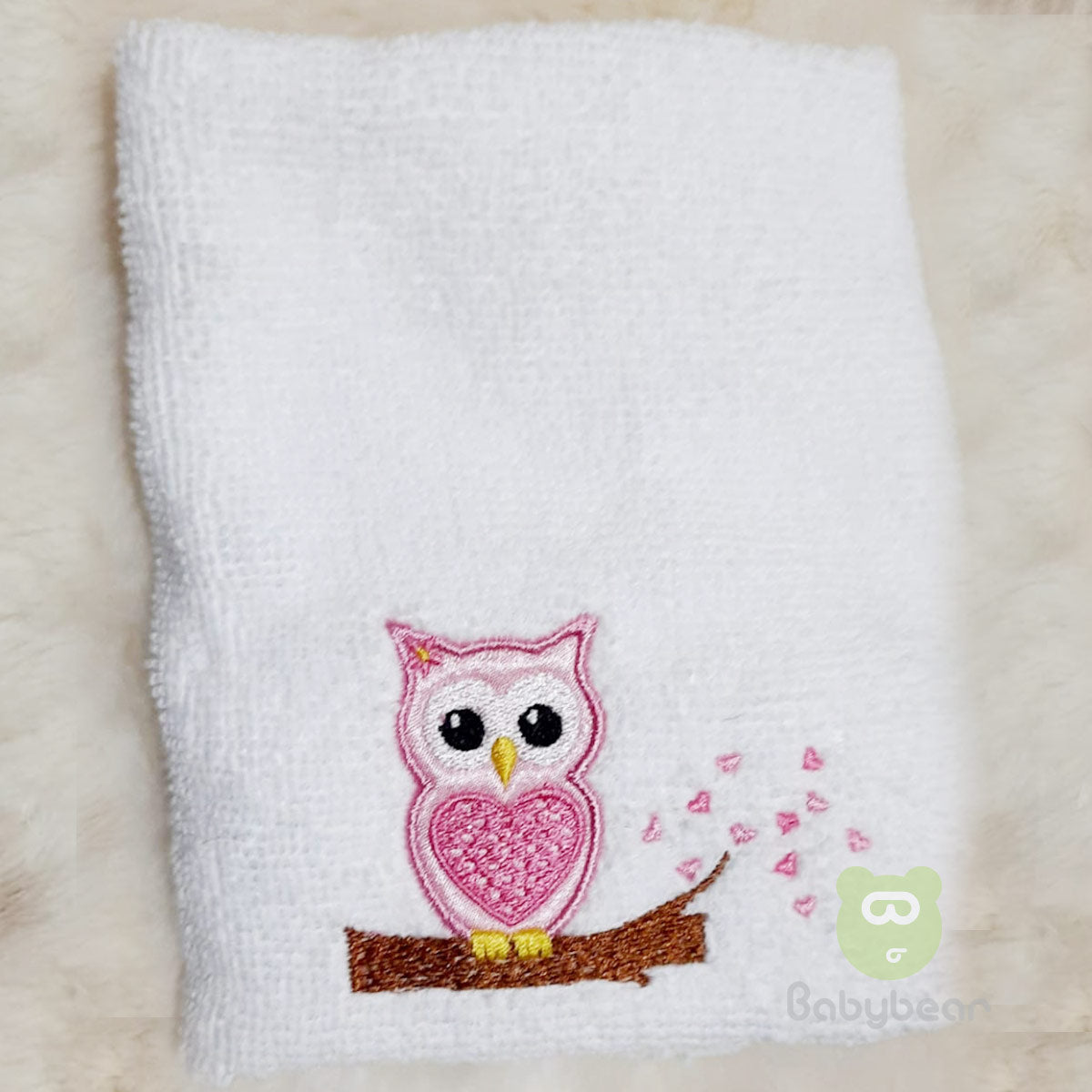 Owl Towel Packed in Box (12x12Inch)