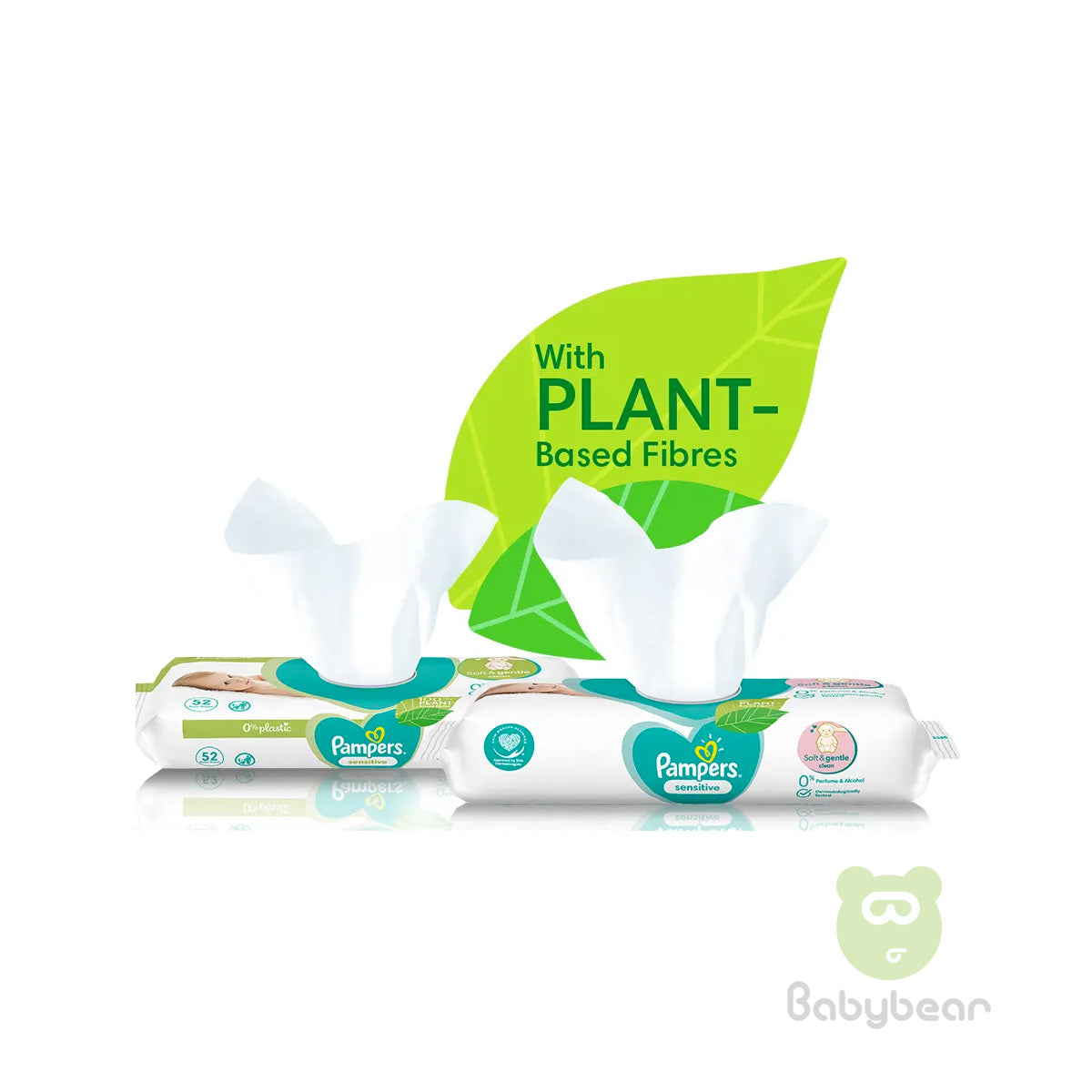 Pampers Sensitive Wipes with Plant Based Fibers 52 pcs