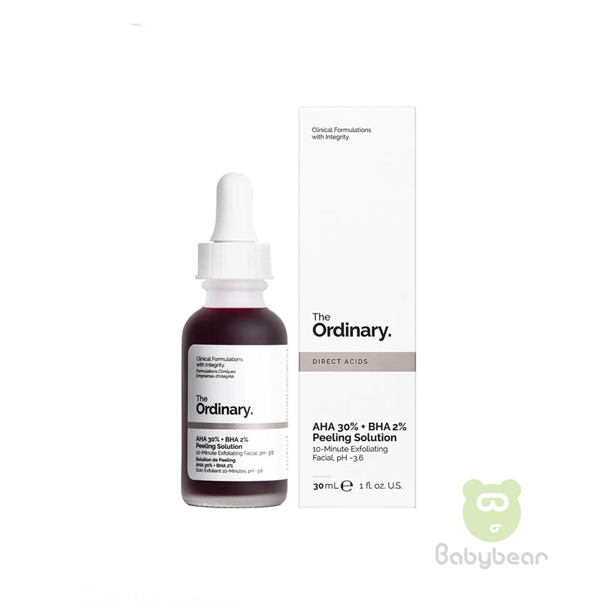 The Ordinary -10 minute Exfoliating Facial PH ~3.6 peeling solution