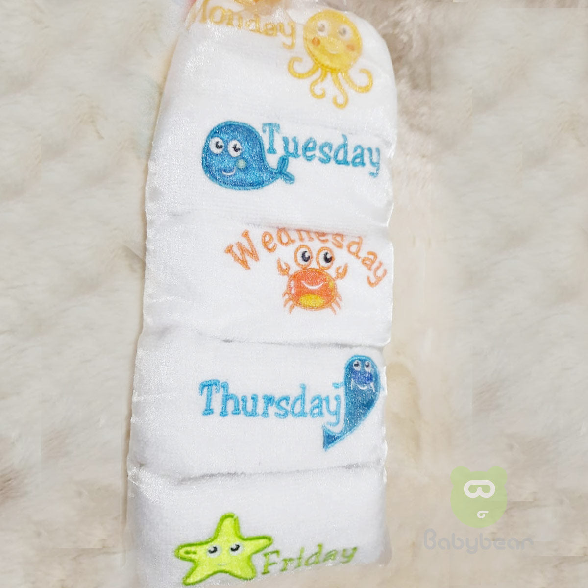 Sea Life 5PC Towel Pack (12x12Inch)
